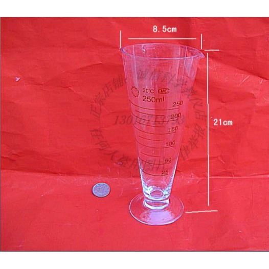 玻璃量杯 250ml 量具 DIY 化學玻璃儀器 實驗室耗材 實驗用品-細節圖2
