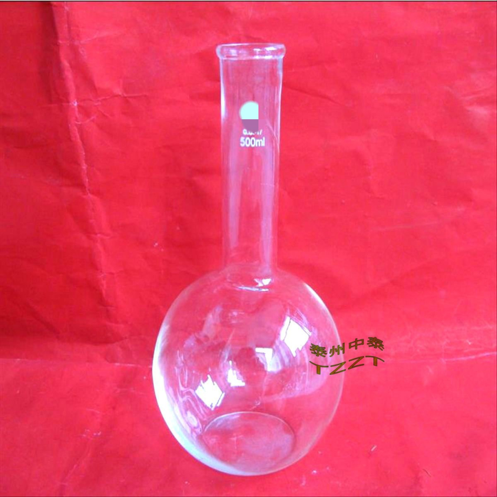 圓底燒瓶 500ml 圓長500lml 實驗室耗材 實驗用品 化學玻璃器皿-細節圖3
