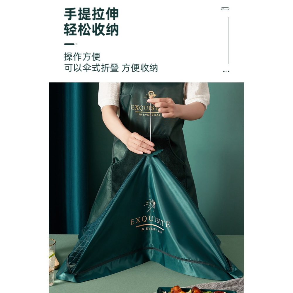 餐桌蓋飯菜罩子夏季新款可拆洗折疊家用時尚防蒼蠅網罩剩菜防塵罩-細節圖9