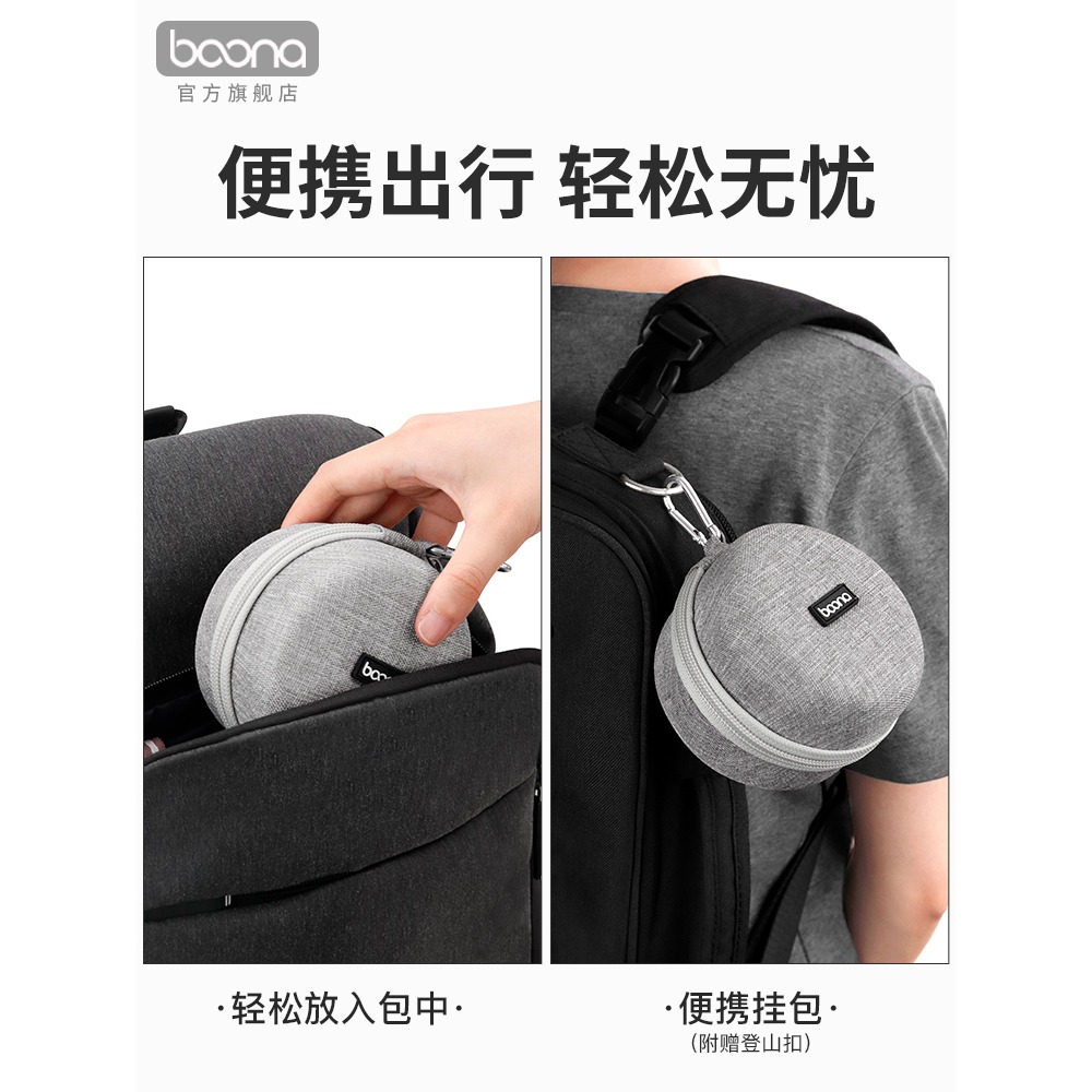 包納加深款有線耳機收納盒便攜迷你充電器數據線U盤U盾硬殼保護包-細節圖5