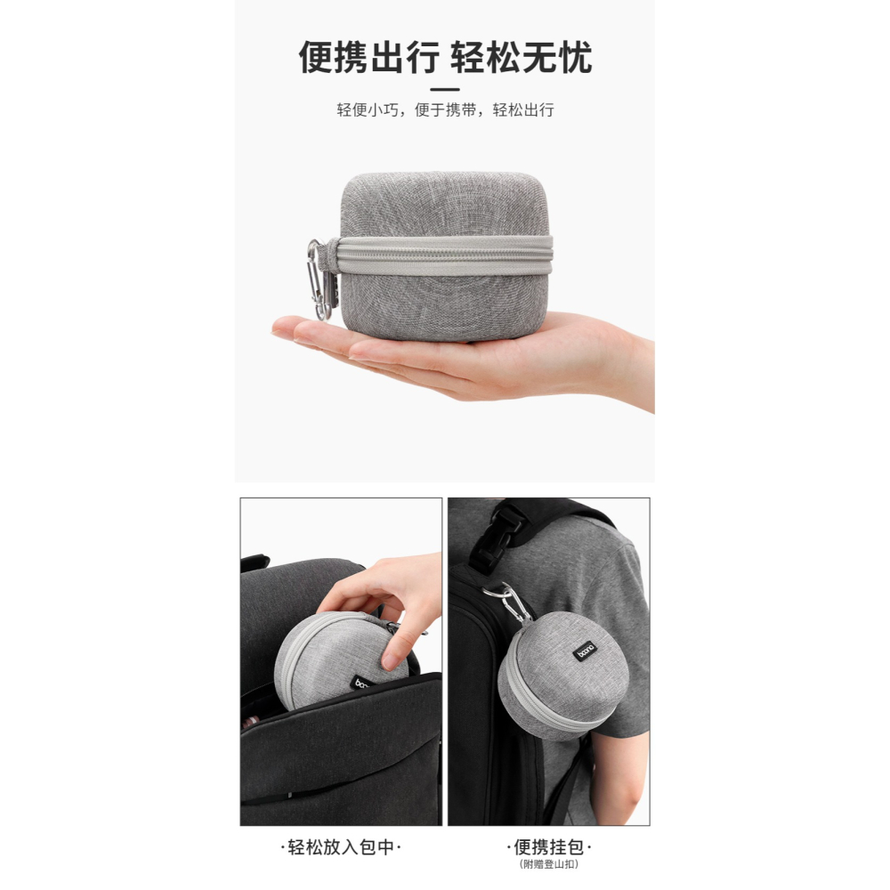 包納加深款有線耳機收納盒便攜迷你充電器數據線U盤U盾硬殼保護包-細節圖9