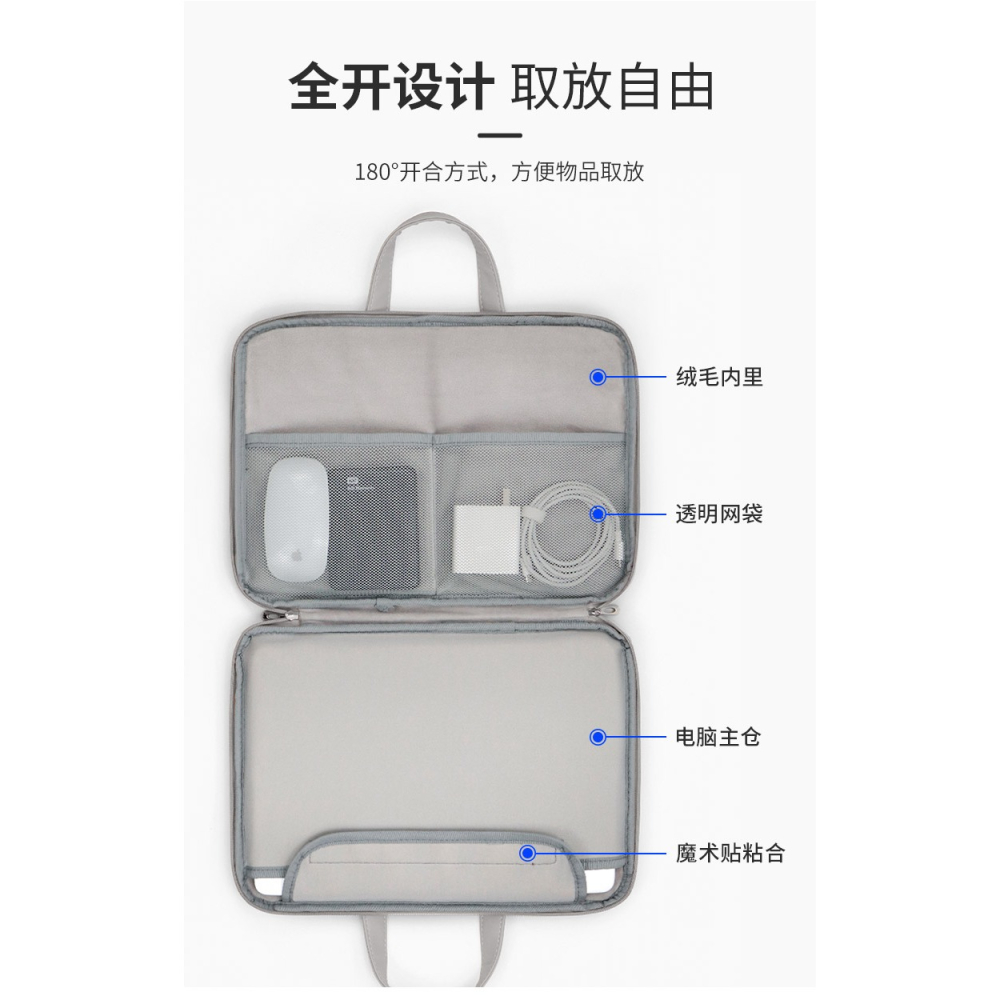 筆記本手提電腦包14寸防摔抗震適用蘋果華為聯想小新pro小米air15.6寸matebook保護套戴爾華碩13.3風內膽-細節圖9