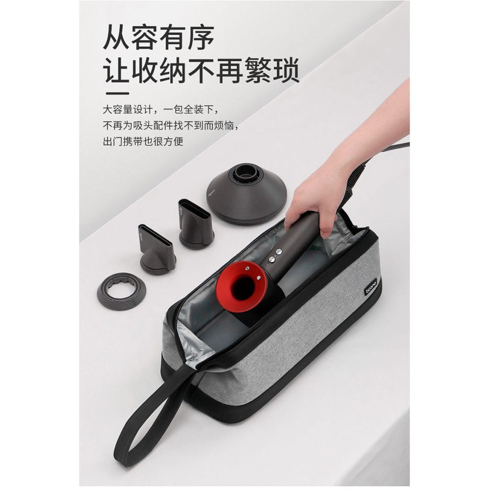 包納戴森吹風機收納包Dyson風筒保護盒卷發棒收納旅行防水便攜包-細節圖9