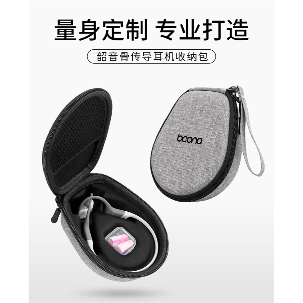 包納骨傳導耳機收納包抗壓防震便攜收納盒適用韶音AS660/AS650-細節圖7