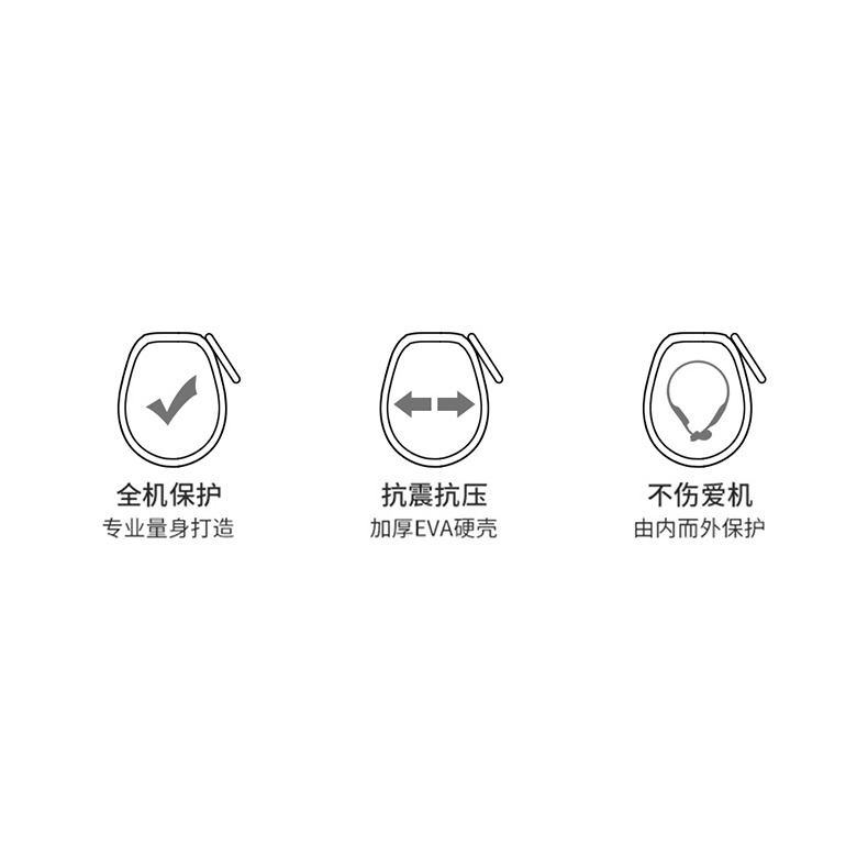 包納骨傳導耳機收納包抗壓防震便攜收納盒適用韶音AS660/AS650-細節圖8