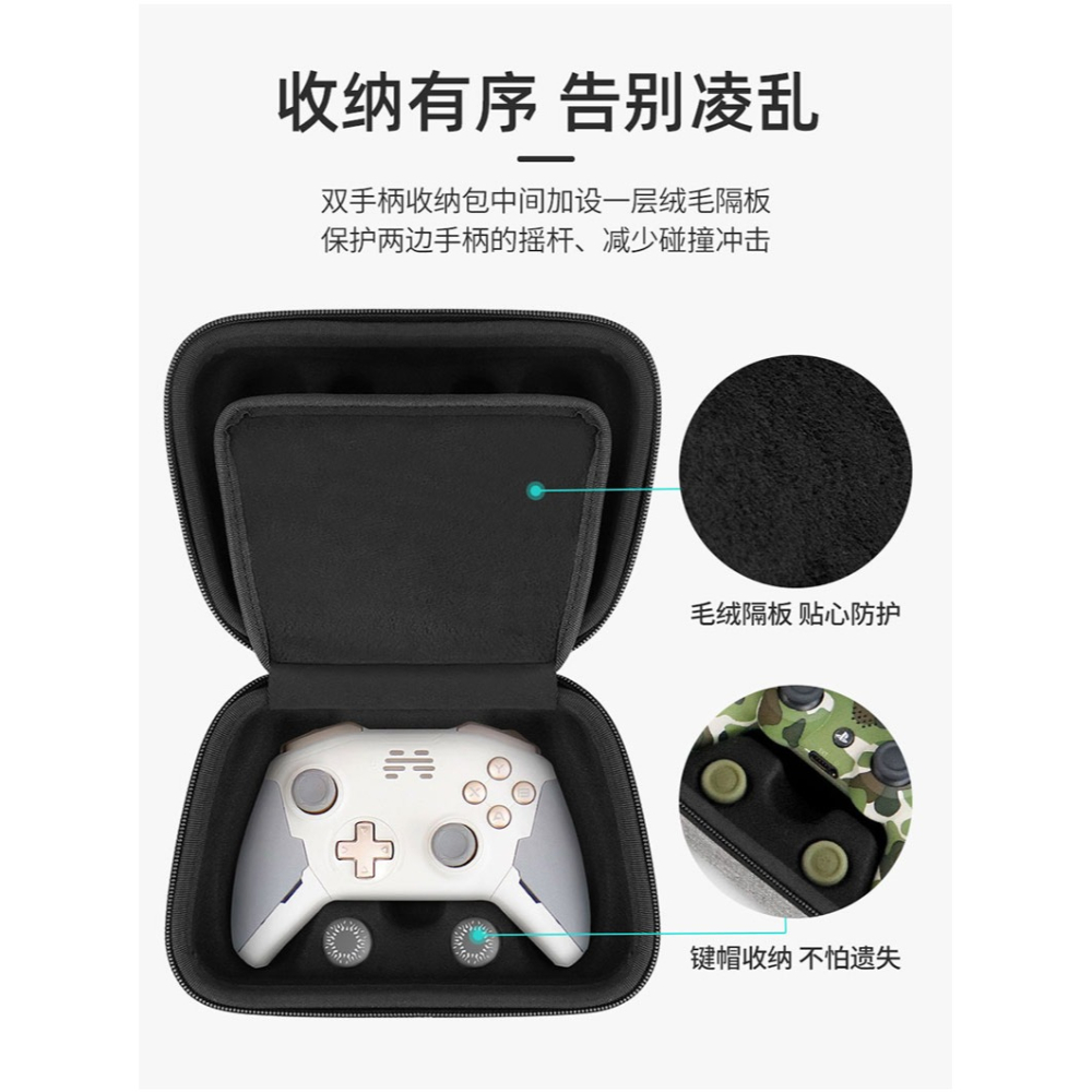 包納PS5/XBOX/PS4/SWITCH-Pro通用主機手柄收納包無線手柄保護套-細節圖9