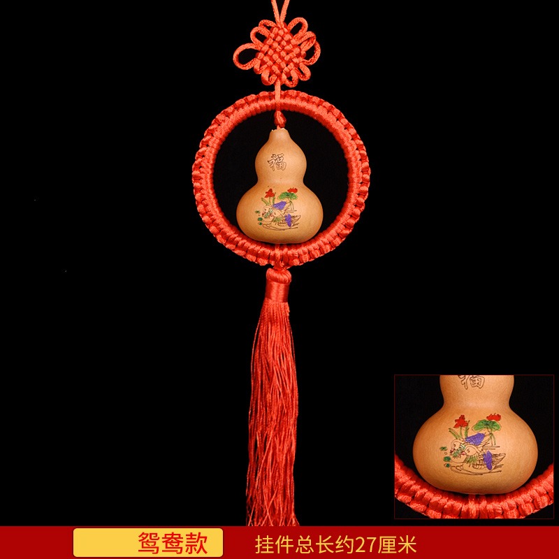 天然葫蘆掛件中國結大小號家居福字解決門對門吉祥大紅結裝飾掛飾-細節圖10