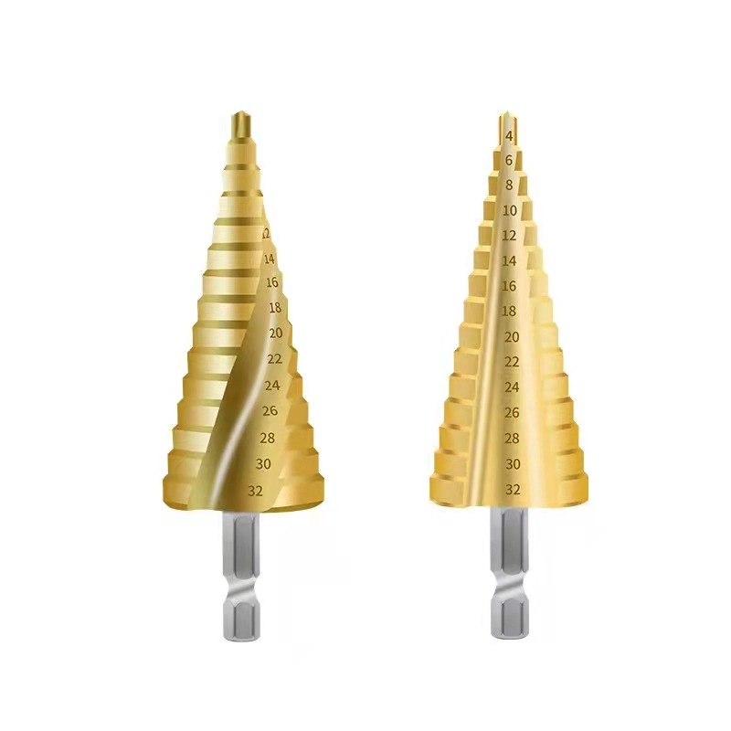 寶塔鉆頭萬能螺旋階梯塔型擴孔器不銹鋼鐵鋁板金屬打孔開孔器鉆頭-細節圖5