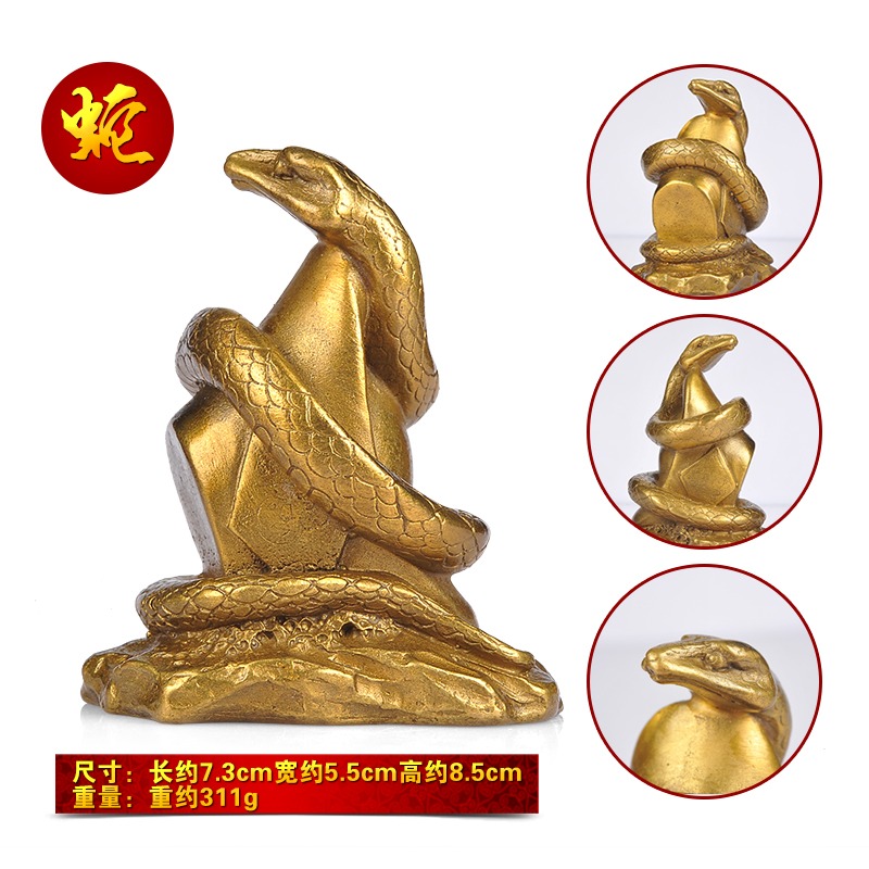 純銅十二生肖擺件全套本命年擺件家居銅鼠裝飾品工藝品-細節圖7