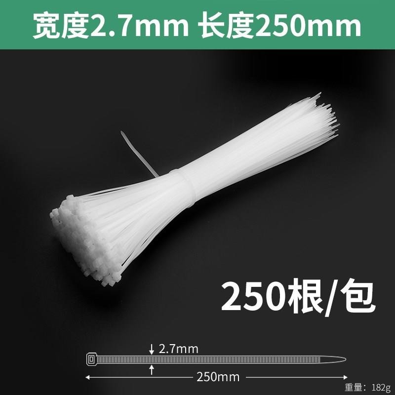 尼龍扎帶扎帶塑料卡扣強力防盜扣扎線扎繩自緊自鎖式黑色帶捆綁帶-細節圖7