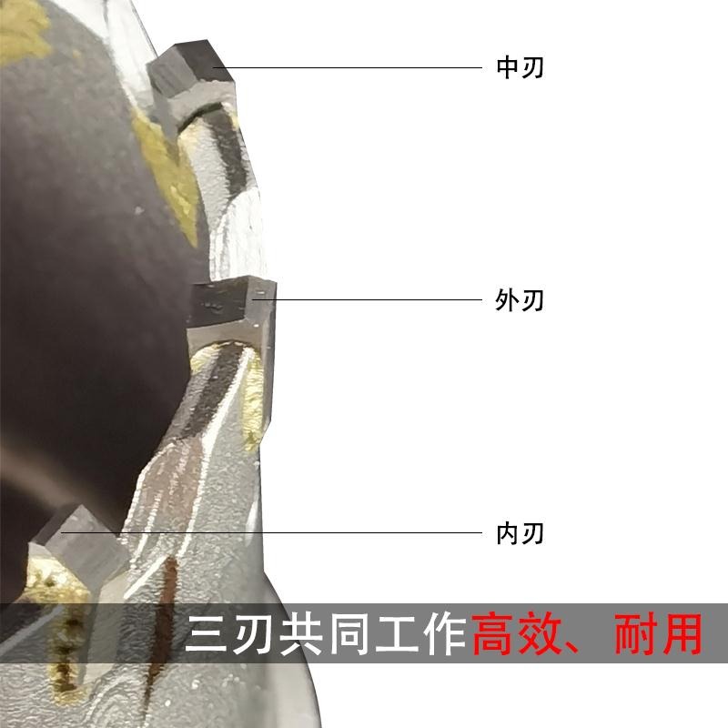 不銹鋼硬質合金開孔器 鋁模板水槽厚金屬鉆頭12-64mm多功能擴孔器-細節圖3