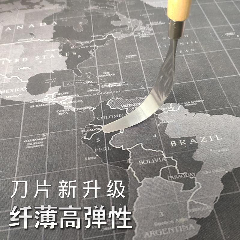 高彈性不銹鋼調墨刀調油刀錫膏塗料絲印油墨調色攪拌刮刀韌性棱形-細節圖2