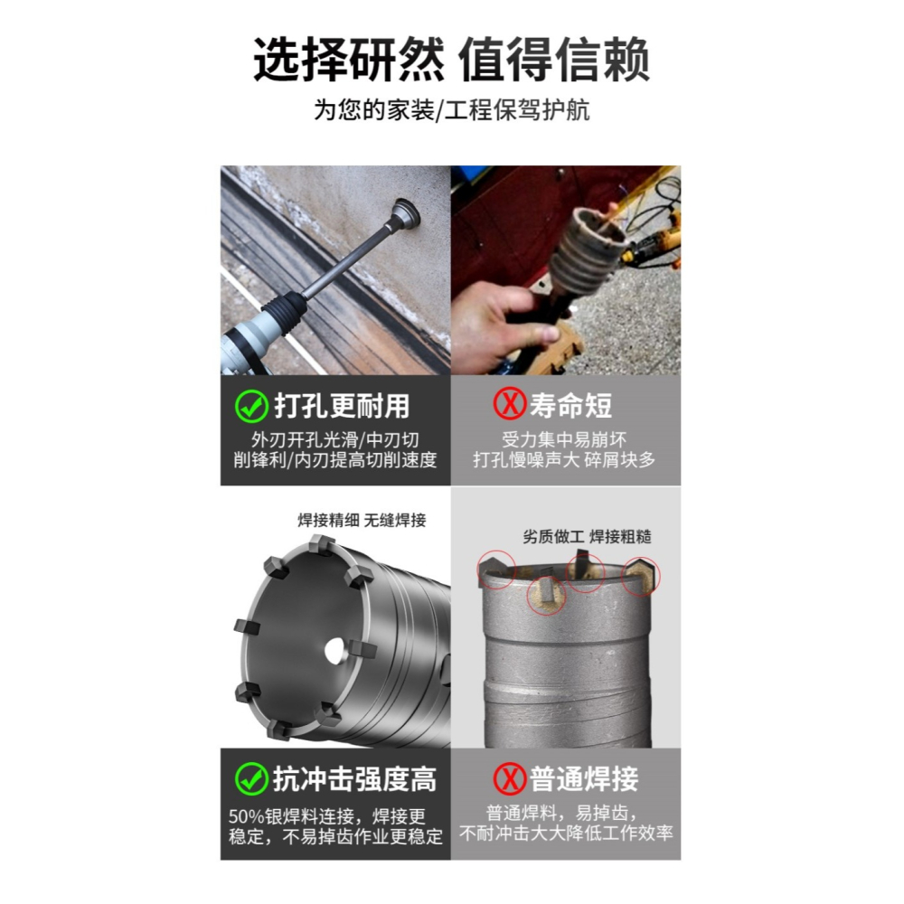 開孔器鉆頭瓷磚耐用石材幹打油煙機加長紅磚墻擴孔圓孔大理石專用-細節圖10