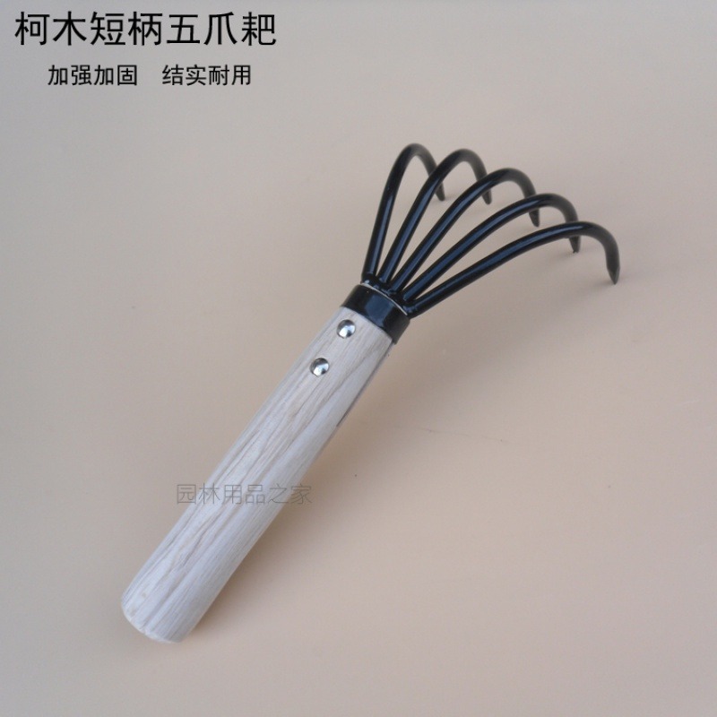 五齒耙子五爪耙樹葉垃圾收集用長沙灘挖海鮮耙農具貝殼耙園藝用品-細節圖4