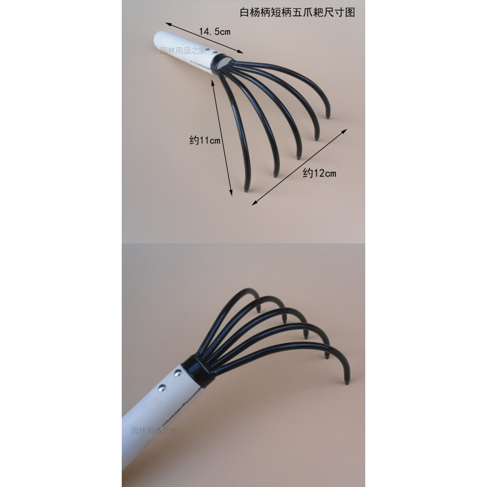 五齒耙子五爪耙樹葉垃圾收集用長沙灘挖海鮮耙農具貝殼耙園藝用品-細節圖8