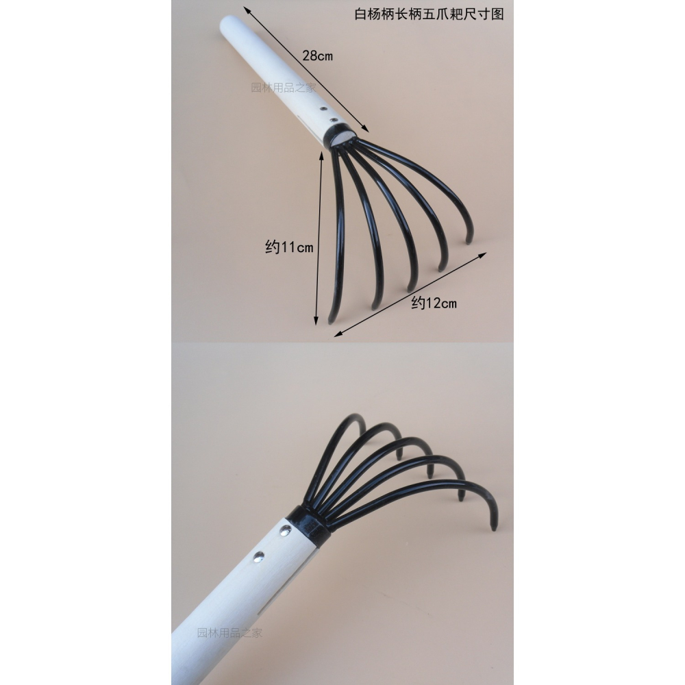 五齒耙子五爪耙樹葉垃圾收集用長沙灘挖海鮮耙農具貝殼耙園藝用品-細節圖10