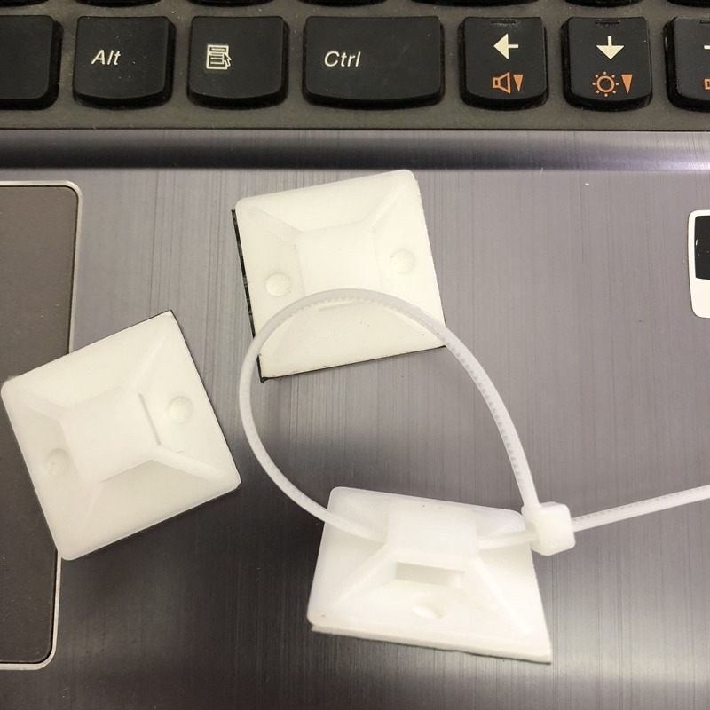 墻貼固定底座適合陽臺樓梯防護網捆綁扎帶白色墻壁夾縫配件封窗網-細節圖7
