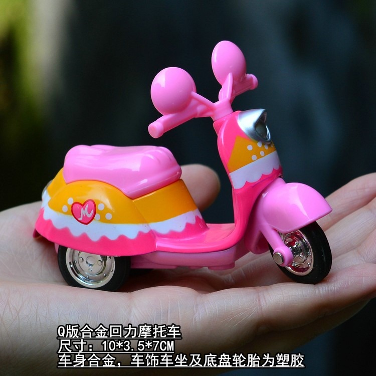 摩托車跑車踏板車玩具模型合金小車男孩三輪回力滑行 兒童玩具車-細節圖10