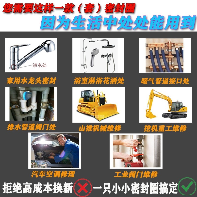 直徑2 2.5 3 4 5 6 7 8mm避震橡膠圈o型密封圈線圈防減震彈性墊片-細節圖3