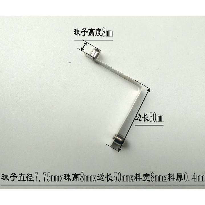 8mm54mm6mm實心管內伸縮定位v型彈簧片彈珠彈簧空心彈片彈扣65M-細節圖7