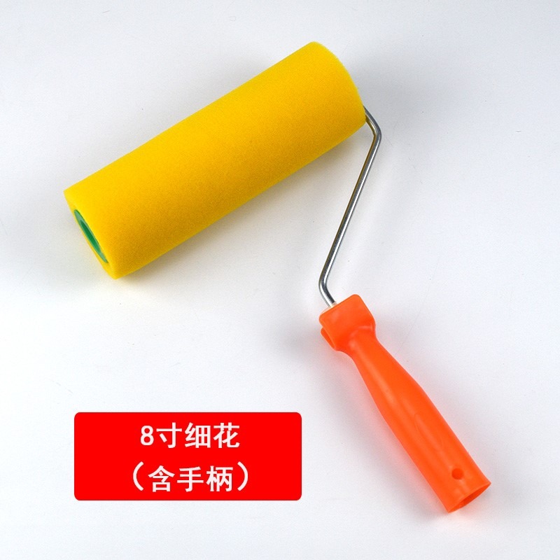 8寸拉毛滾筒刷大中小細花海綿硅藻泥真石漆肌理墻體拉花滾刷-細節圖10
