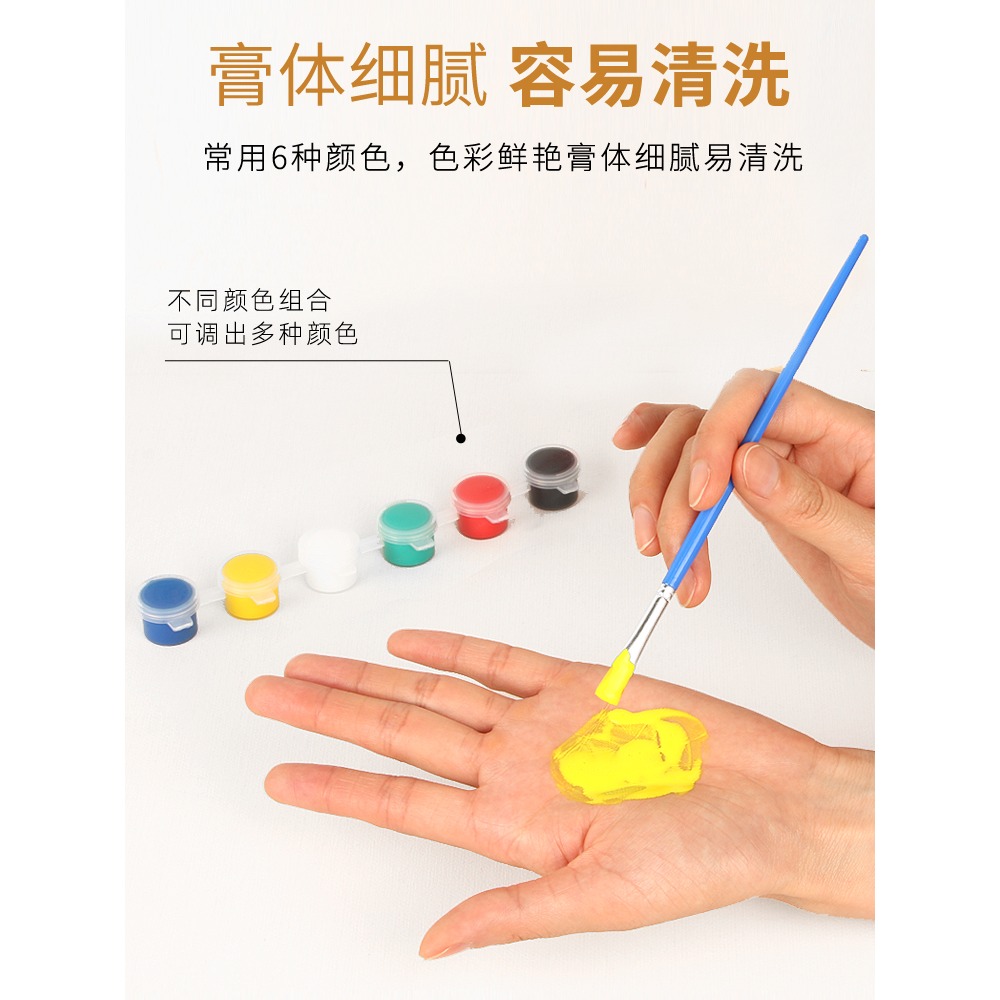 Diy情侶手印相框一對掌印油畫框木質按掌膜心摁泥塗鴉彩色送男女朋友生日週年紀念品禮物禮品工藝品擺臺擺件-細節圖4