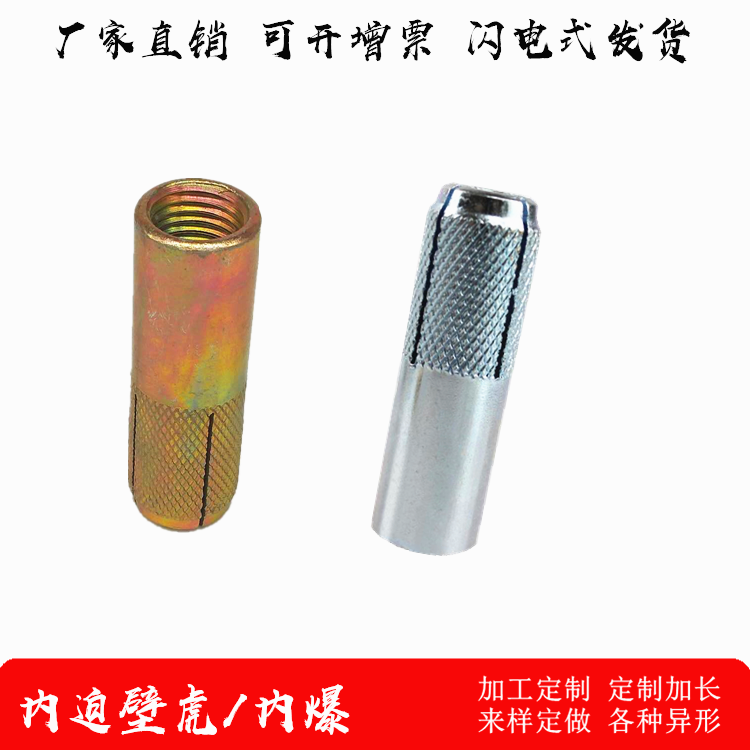 水鉆專用國標普通內爆內迫壁虎M6M8M10M12M14M16M20頂爆膨脹螺絲-細節圖9