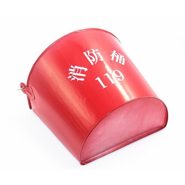 消防鍬消防鐵鍬鐵鏟子滅火工具消防鍁黃沙桶鐵桶消防器材半圓桶-細節圖5