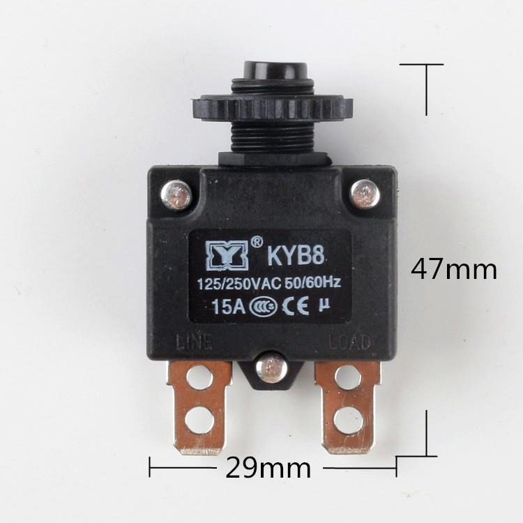 聚盛源KYB8 15A 20A 熱過載過流開關復位保險空壓機水鉆電機保護-細節圖5