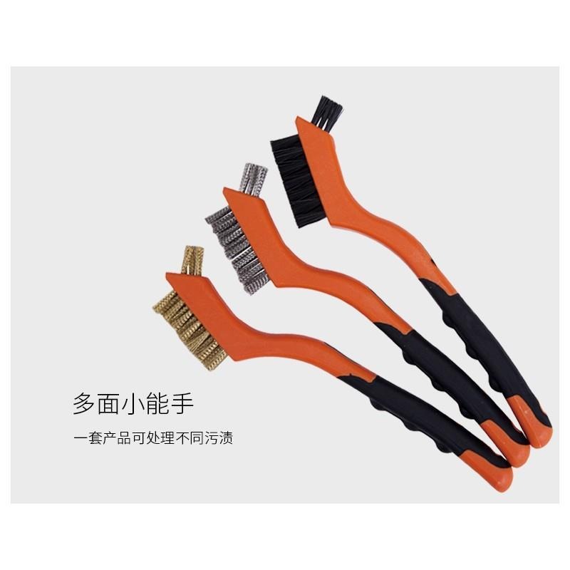 銅絲鋼絲刷鋼銅鐵硬毛刷文玩金剛核桃縫隙清潔家用廚房長柄小刷-細節圖4