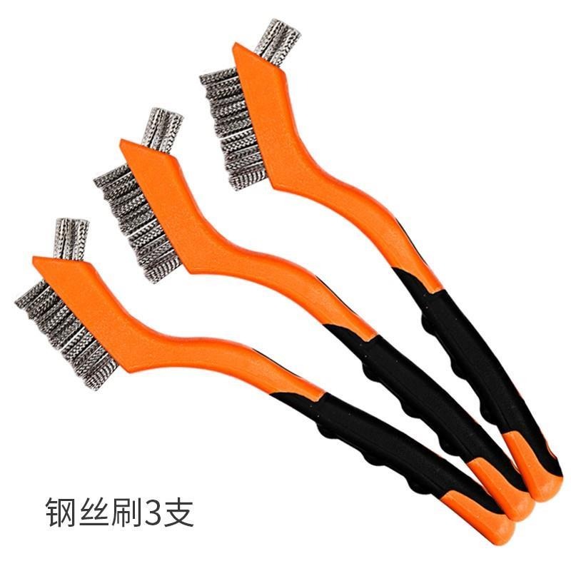 銅絲鋼絲刷鋼銅鐵硬毛刷文玩金剛核桃縫隙清潔家用廚房長柄小刷-細節圖5