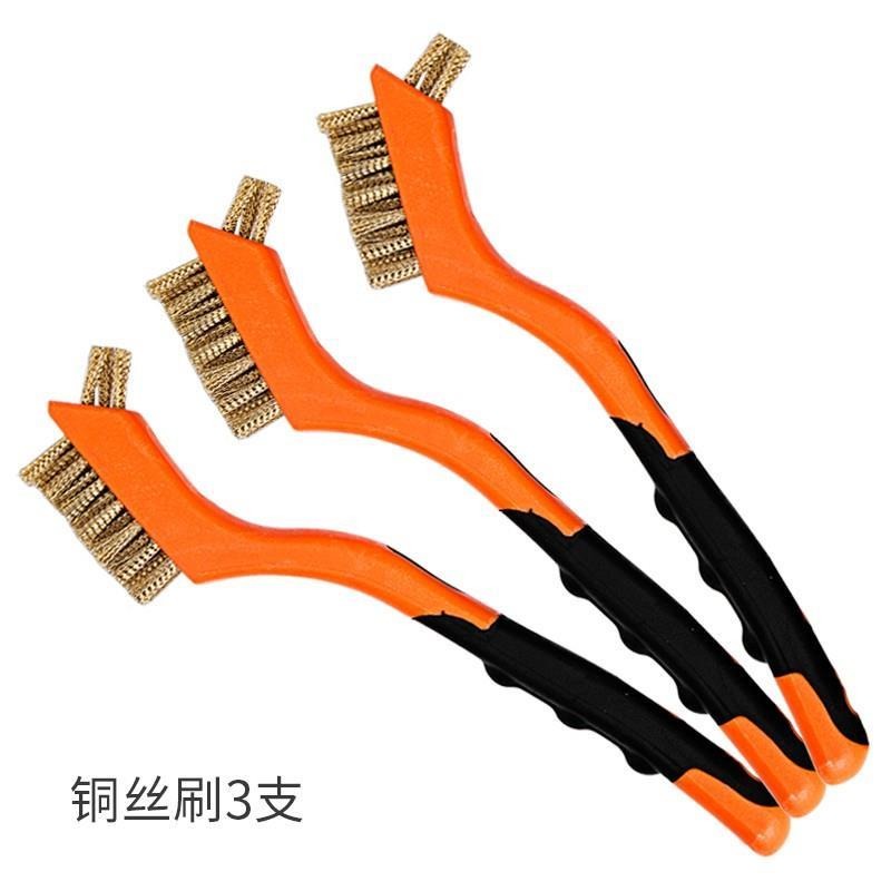 銅絲鋼絲刷鋼銅鐵硬毛刷文玩金剛核桃縫隙清潔家用廚房長柄小刷-細節圖8
