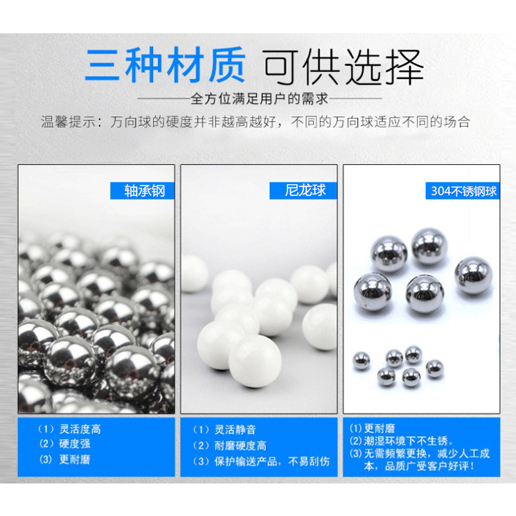 重型萬向球SP15/8//22//30/45/60不銹鋼牛眼軸承尼龍滾珠牛眼輪-細節圖6