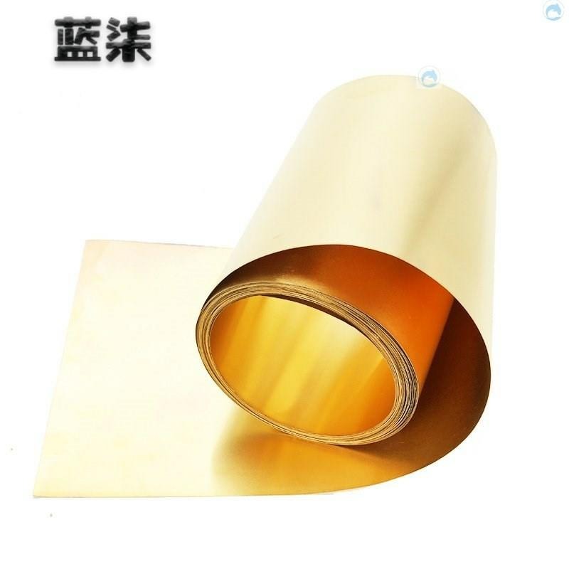 薄diy材料手工銅制0.5銅片長方形切黃銅板1mm接線銅銅帶導熱片-細節圖2