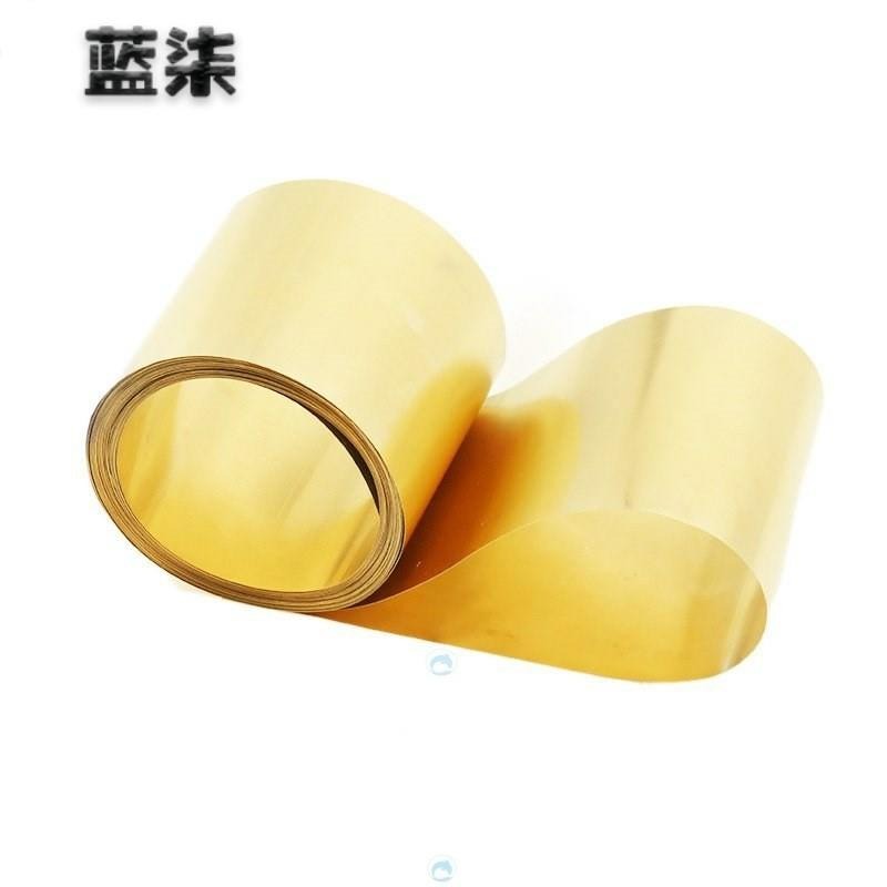 薄diy材料手工銅制0.5銅片長方形切黃銅板1mm接線銅銅帶導熱片-細節圖4