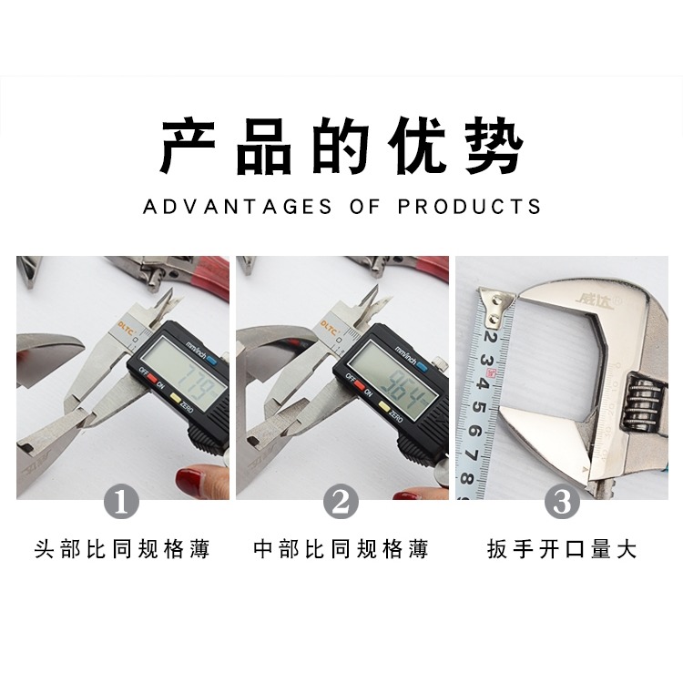 活動扳手小板手多功能迷你便攜式搬手幫手班手工具五金班新款公制-細節圖7