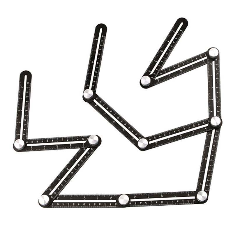 量角度神器多功能六折尺鋪地瓷磚九/四摺尺開孔定位器萬向角度尺-細節圖4