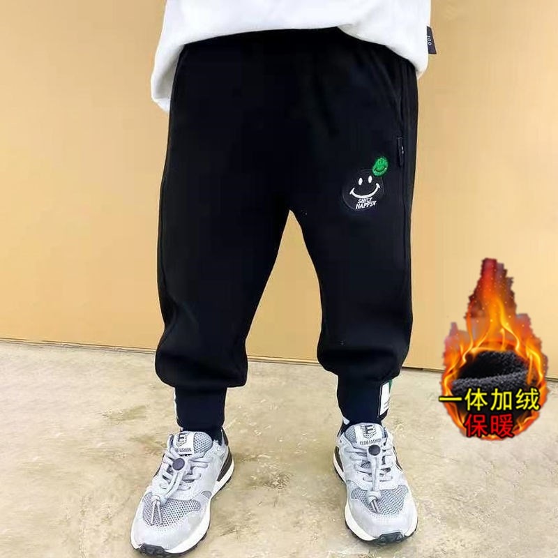 童裝兒童加絨長褲新款男童加厚褲子中小童秋冬季寶寶小孩衛褲-細節圖6