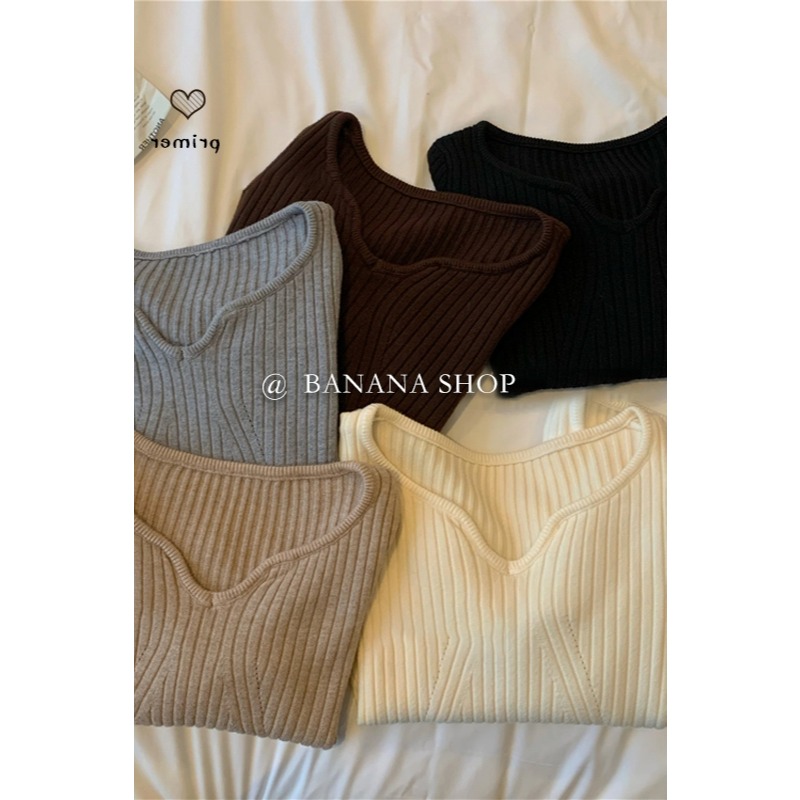 香蕉芭那那 2021年秋冬季裝內搭針織衫短款設計感韓版打底衫上衣-細節圖4
