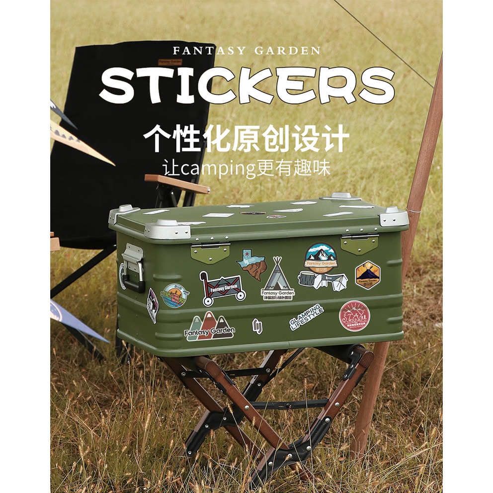 Fantasy Garden夢花園戶外精緻露營裝備貼紙旅行用品裝飾塗鴉貼畫-細節圖6