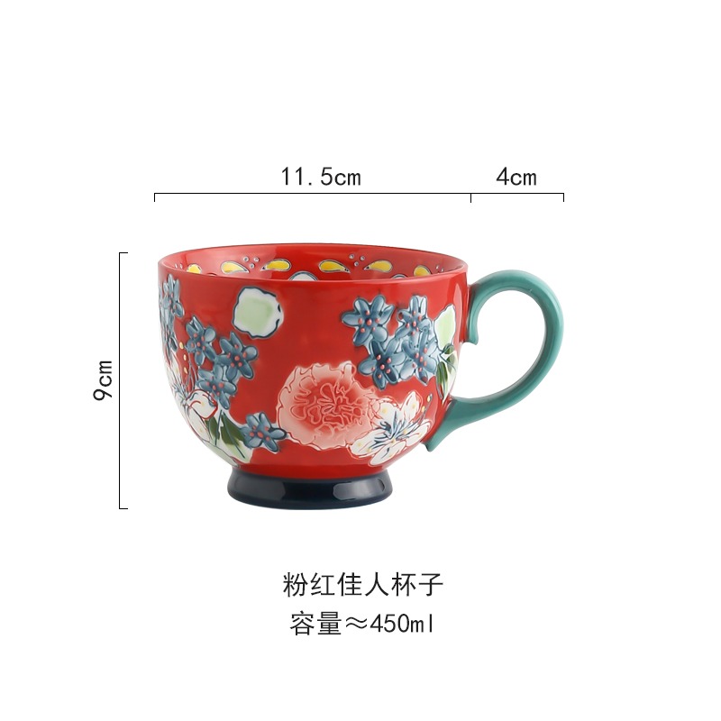出口歐美杯子創意早餐杯麥片杯牛奶杯家用大號燕麥杯禮品杯子-細節圖10