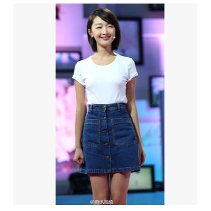 2018新款明星同款牛仔a字裙高腰蓬蓬裙傘裙夏半身裙短裙女包臀裙-細節圖2