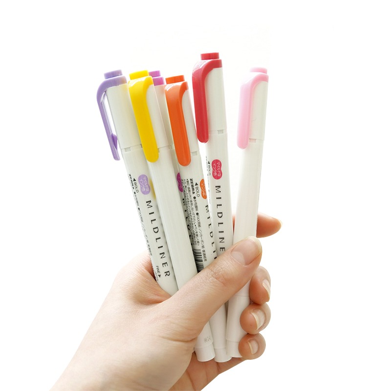 ZEBRA斑馬WKT7雙頭淡色手帳熒光色筆記號筆學生用柔和重點標記筆-細節圖5
