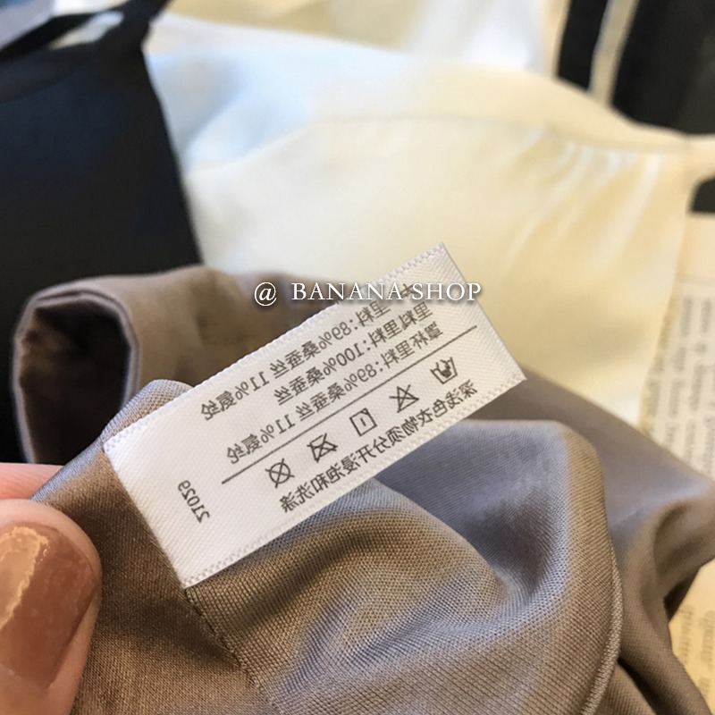 香蕉芭那那 品牌折扣店女裝無鋼圈素縐緞吊帶抹胸打底背心女夏季-細節圖5