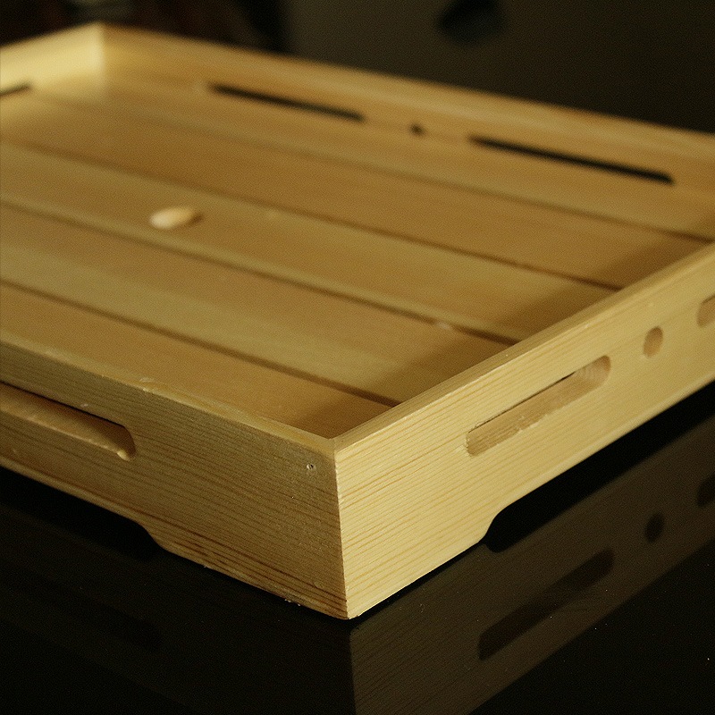 促銷壽司盒三文魚刺身拼盤冰盤白木長方壽司盒日式料理魚生冰板盒-細節圖4