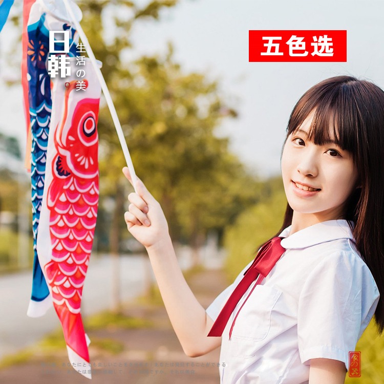 鯉魚旗 日本和風鯉魚旗 端午節飾品 導遊旗 料理店裝飾旗 鯉魚幡-細節圖2