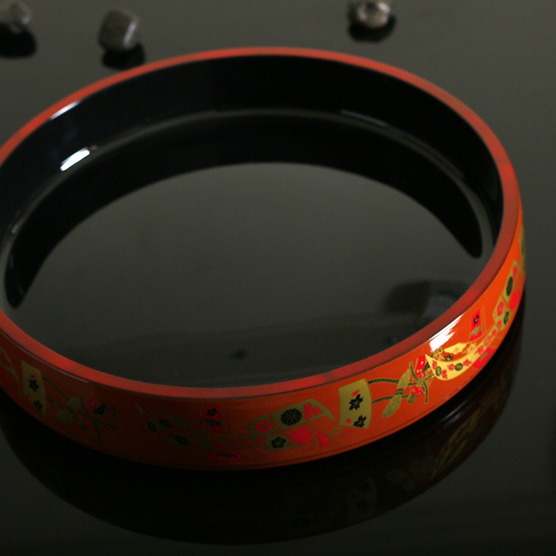 喜慶紅色壽司盆刺身壽司盤壽司盛臺日韓料理刺身盛器壽司罐壽司桶-細節圖3