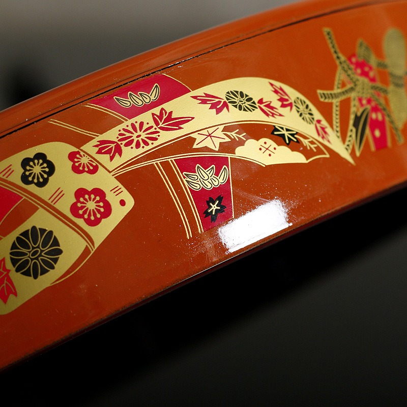 喜慶紅色壽司盆刺身壽司盤壽司盛臺日韓料理刺身盛器壽司罐壽司桶-細節圖5