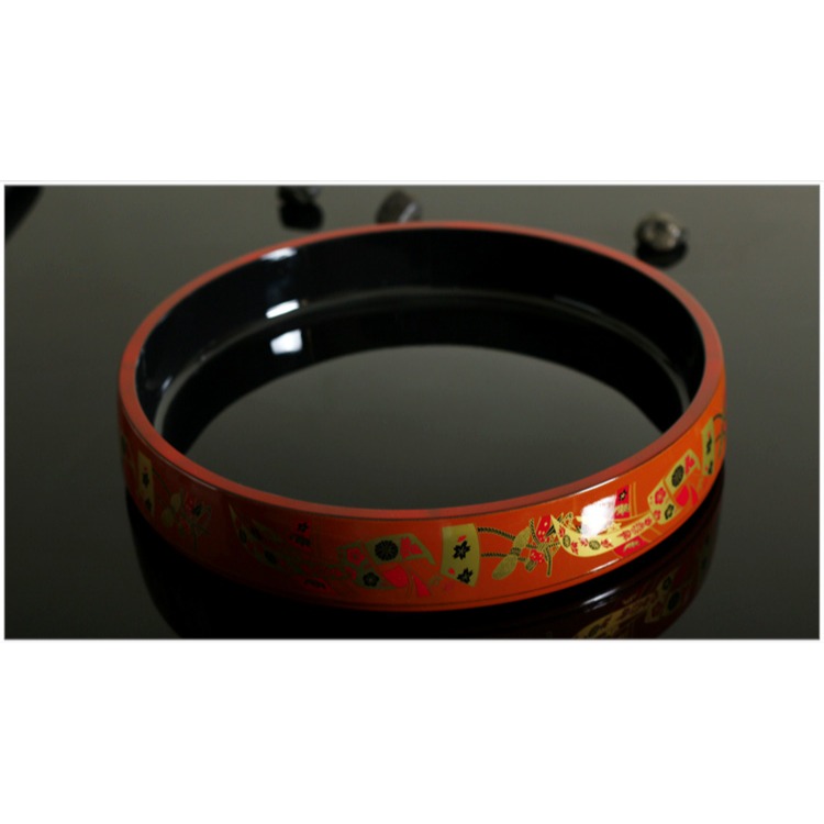 喜慶紅色壽司盆刺身壽司盤壽司盛臺日韓料理刺身盛器壽司罐壽司桶-細節圖7