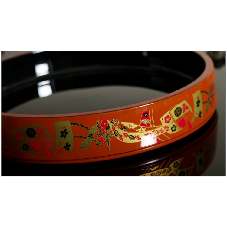 喜慶紅色壽司盆刺身壽司盤壽司盛臺日韓料理刺身盛器壽司罐壽司桶-細節圖9